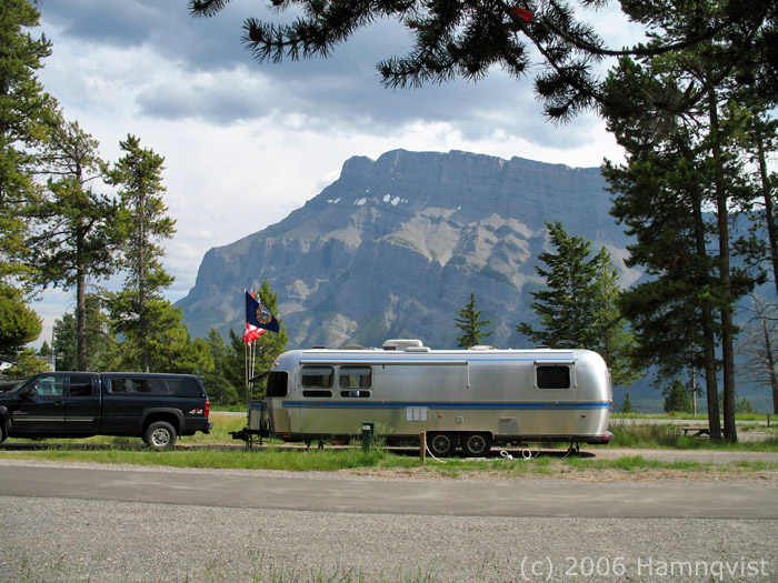 Our campsite at Tunnel Mountain in Banff
