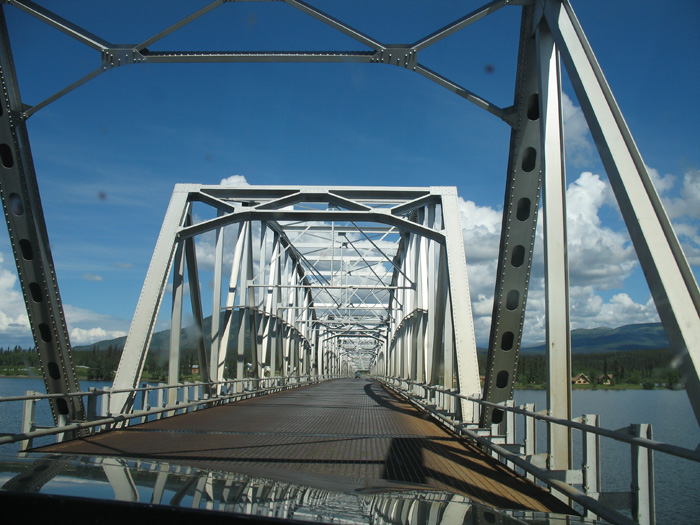 Crossing the bridge over to Teslin