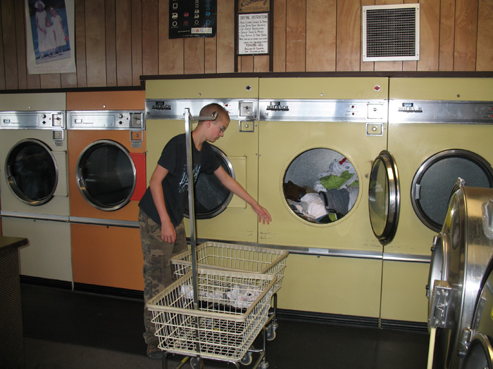Erik is loading up the dryer