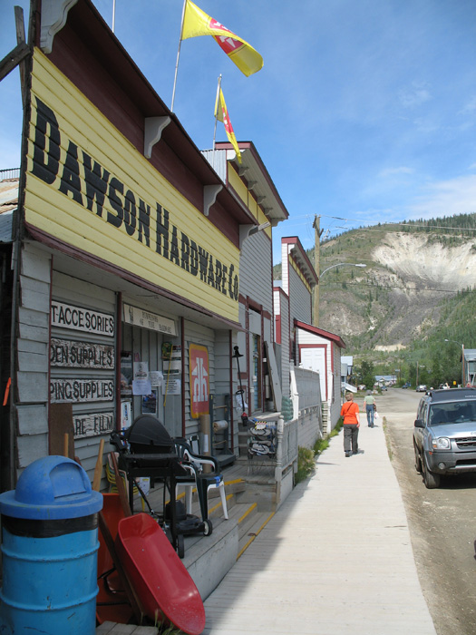 There is no pavement in town, only gravel