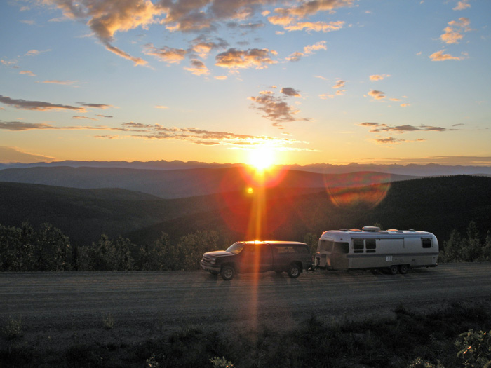 Sunrise over Top of the World highway