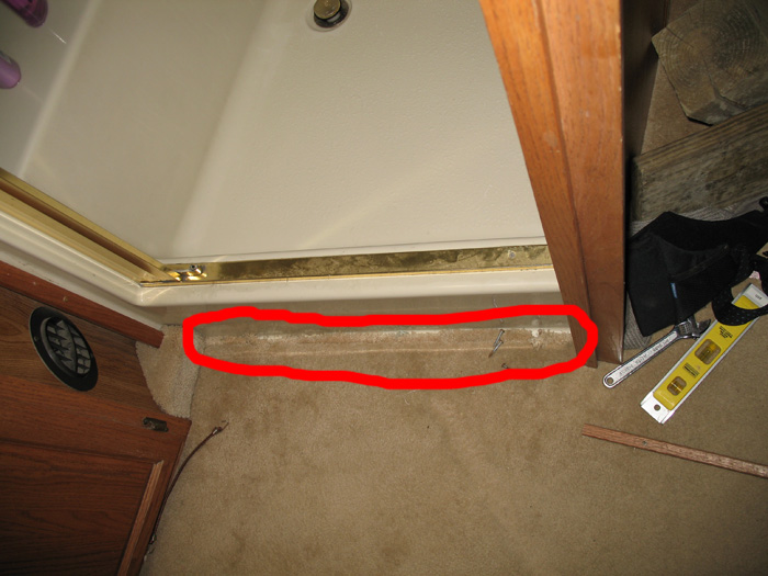 This is where the tub had come undone