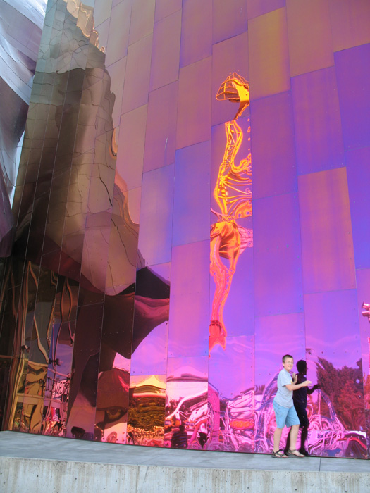 Walking by the Experience Music Project in Seattle