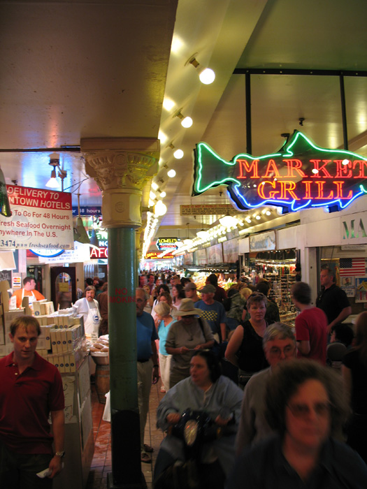 One of many passages in Pike's Market in Seattle
