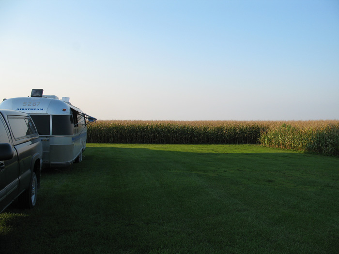 Corny WBCCI Courtesy parking in Goodland, Indiana