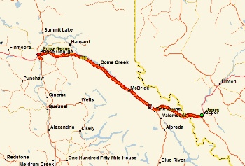 Jasper to Prince George