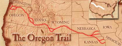 Oregon trail map shows how people migrated west for a better life 