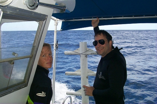Lilly and Barry after a dive
