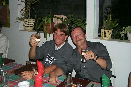 Jean-Jacques with his friend from Montreal