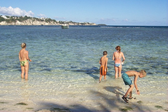 Standing by the beach of Ilet de Gosier