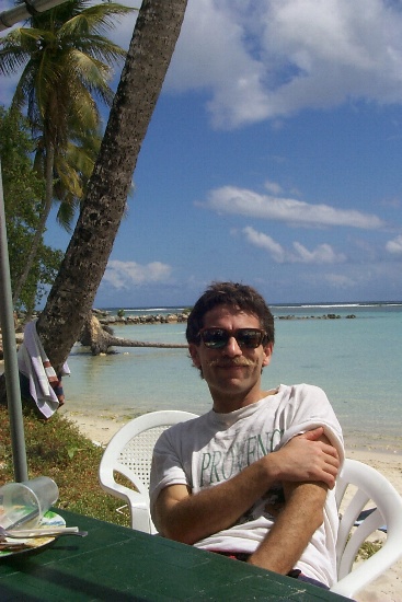 Thierry enjoying the sun after lunch