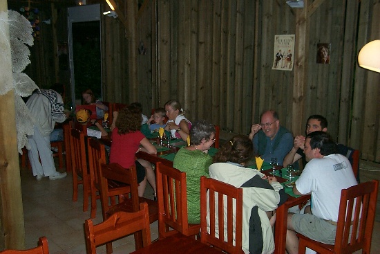 Everyone seated for dinner