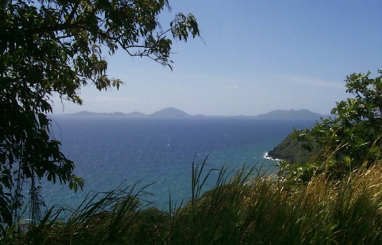 View of Les Saintes from the coast road