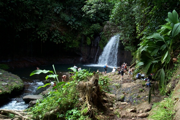 A view of the waterfall