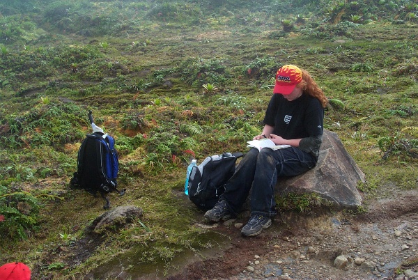 Isabella is looking at the map for Phase 2 of our hike