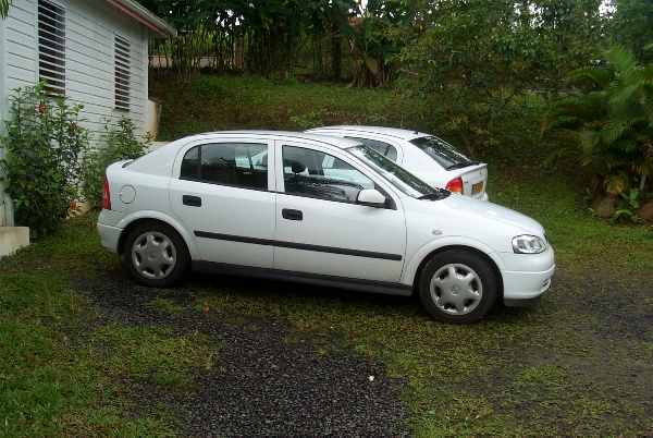 The big squeeze: Our rental car -- Opel Astra.