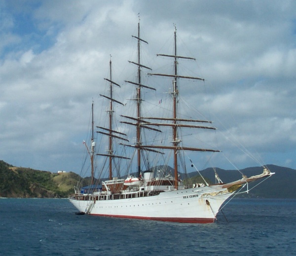 The "Sea Cloud" resting the bay