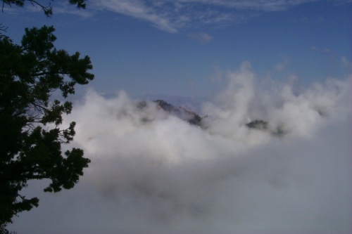 Northern Rim in clouds